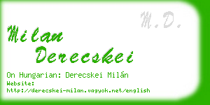 milan derecskei business card