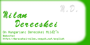 milan derecskei business card